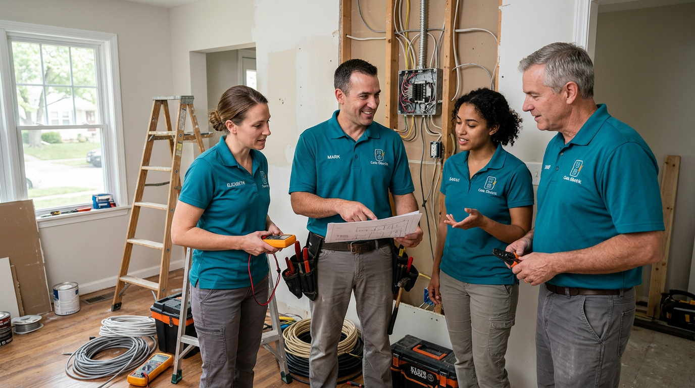 Cato Electric team of licensed electricians collaborating